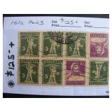 Switzerland stamps used booklet pane 8 with faults