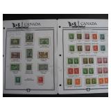 Canada stamps1947-51 era M partly stuck down