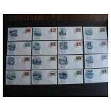 UN NY stamps 1983 flags FDC Sc 399-414