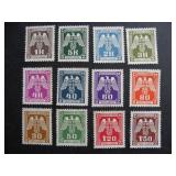 WWII occupation stamps mint no gum