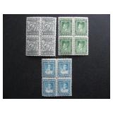 Newfoundland stamps 3 MH blocks 4