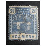 Madagascar stamp L8 used, faulty