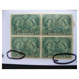Canada stamps 2c Jubilee block of 4 2 MNH 2 MH