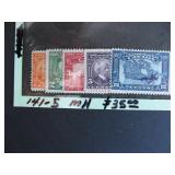 Canada stamps Sc 141-5 MH