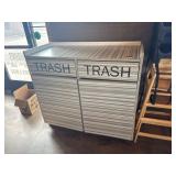 Double Commercial Trash Receptacle