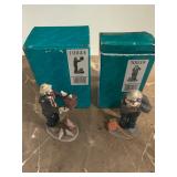 Emmett Kelly Jr. Porcelain Figurines Toothache & Watch the Birdie By Flambo