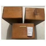 Vintage Wooden Dresser Drawers (Lot of 3)