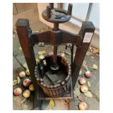 Antique Wooden & Cast Iron Fruit Press