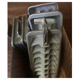 Vintage Aluminum Ice Cube Trays W Lever Action Quick Release Lot of 5