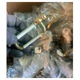 Brass & White Ceramic Cabinet:Drawer Pull Lot