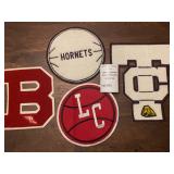 Chenille High School Letterman Jacket Patches Lot of 4