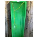 Green Flexible Plastic Toboggan Sled