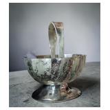 EPNS Silver-Plated Basket Bowl W Handle (Boxed Lot)