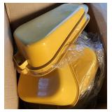 Microwave Butter Dish Steamers & Toilet Paper Holder W Brass-Colored Roller