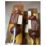 The Designers Guild by Newell Decorative Wooden Finials Drapery Rod Ends (Lot)