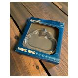 Vintage Donner Showcase Collection Ventura Clear Acrylic & Chrome Towel Rings