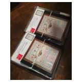 Vintage PIK Corporation Stamped Cross Stitch Framing Sampler Kit Lot