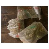 25-Yard Bags of Brass-Plated Oval Iron Chain - Lot of 3