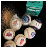 1995 Cleveland Indians Baseballs, Burger King FotoBall, Dudley Softball