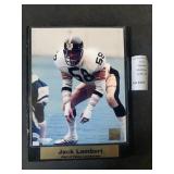 Hall of Fame Linebacker Jack Lambert Pittsburgh Steelers Marbles Wood Plaque