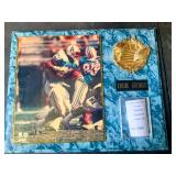 Photo of Eddie George Houston Oilers On Blue Marbled Wood Plaque