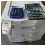 Sterilite 3-Drawer Desktop Storage & Calculator Lot