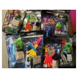 Laser Quest Party Favor Goody Bags - Sticky Flex Grabber Hands, Mini Mustaches 