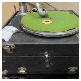 Portable Disc Phonograph 78 RPM Record Player W Felt Turntable 