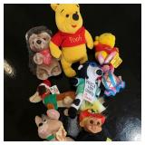 1990s Russ Berrie Fireman Troll Doll Puppet, Chick-fil-A Cow, Winnie the Pooh