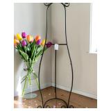 Large Black Metal Scroll Adjustable Easel Display