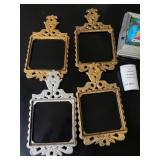 Metal Trivet Frames & 1990s CNN Promotional Paperweight 