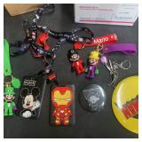 Character-Themed Keychains:Lanyard Accessories - Mickey Mouse, Mario, Iron Man