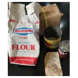 vertising - Richfood Pre-Sifted Self-Rising Flour Bag, Hills Bros Coffee Tin