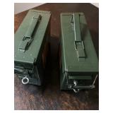 Steel Ammunition Emergency Gear Storage Container Lot of 2