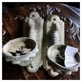Antique Cast Iron Gothic Style Wall Fountains Lavabos (Set of 2)