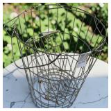 Galvanized Steel Wire Clam Bushel Gathering Basket & Rectangular Storage Basket