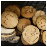 Handmade Wooden Log Slice DIY Table Number Stands 