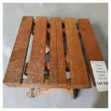 Wood Slat Folding Footrest or Washtub Stand