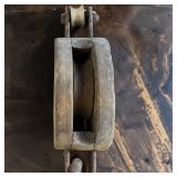 Wooden Pulley Block W Metal Hardware