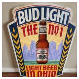 1991 Bud Light Embossed Metal Sign #1 Light Beer in Ohio