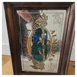 Almaden Vineyards Bar Wall Mirror In Dark Wooden Frame