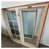 Double Casement WIndow W Divided Tiles & Crank Handles