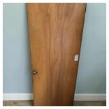 Hollow-Core Flush Wood Veneer Interior Utility Closet Door W Door Knob