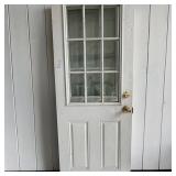 White 9-Lite Half-Glass Metal Exterior Utility 2 Panel Raised Square Entry Door White 9-Lite Half-Glass Metal Exterior Utility 2 Panel Raised Square Entry Door 