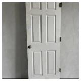 White Wooden 6-Panel Interior Door W Metal Door Knob (1)