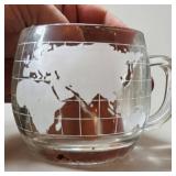 1970s Nestle Cafe World Globe Glass Coffee Mug Lot of 23