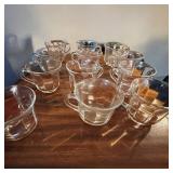 Clear Pressed Glass Punch Tea Cup Lot