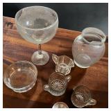 Glass Lot - Custard Cups, Champagne Coupe, Creamer & More