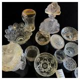 I.W. Rice & Co. Clear Cut Crystal Perfume Bottle W:Fan Stopper, Anchor Hocking