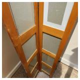 3-panel wooden folding photo frame room divider 